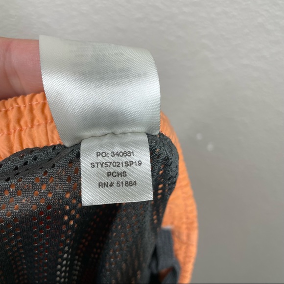 Patagonia Mens Size XL Baggies 5 Inch Shorts Orange Mesh Lined Elastic Waist - Picture 7 of 10